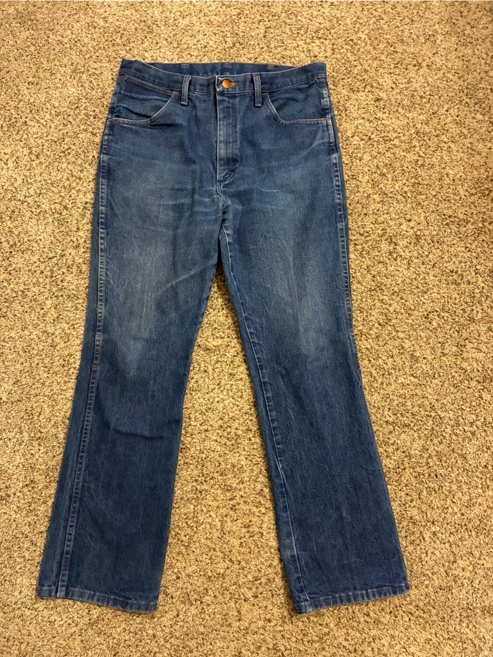 Wrangler Men’s Blue Bootcut Denim Jeans